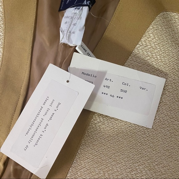 RARE Thierry Mugler Blazer Skirt Set 80s Vintage Activ Golden Yellow - Picture 3 of 10